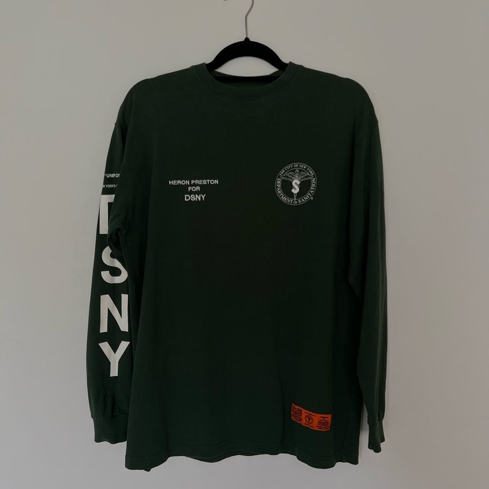Heron Preston x DSNY Long Sleeve Green Shirt